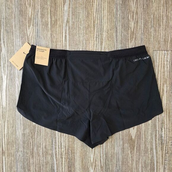 Nike Aeroswift DRI-FIT ADV 2" Lined Running Shorts L Black White FN3349-010 New - Picture 9 of 13